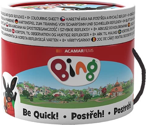 Kaartspel REACTIE! BING in koker (30 kaarten)