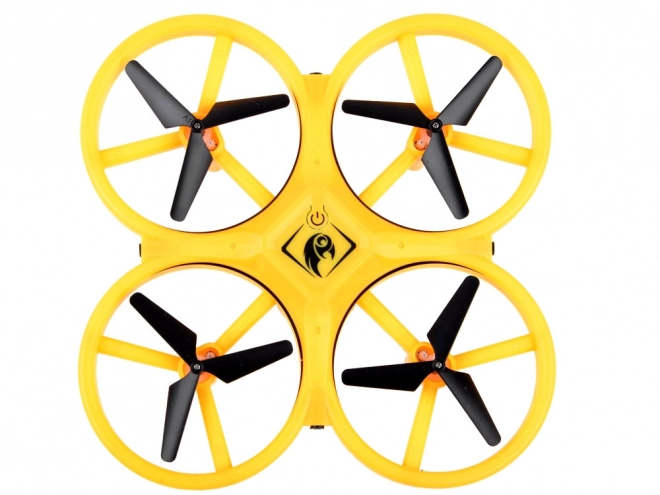 Drone bestuurd door handgebaren + afstandsbediening Quadrocopter RC0573 – Geel
