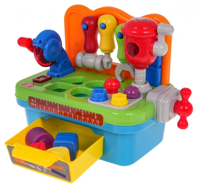 Interactieve kindermonteerbank met gereedschappen