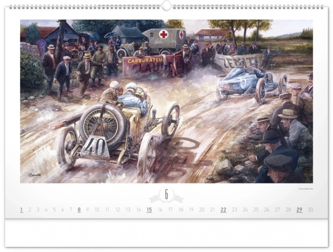 NOTIQUE Muurkalender Oldtimers – Václav Zapadlík 2025, 64 x 42 cm