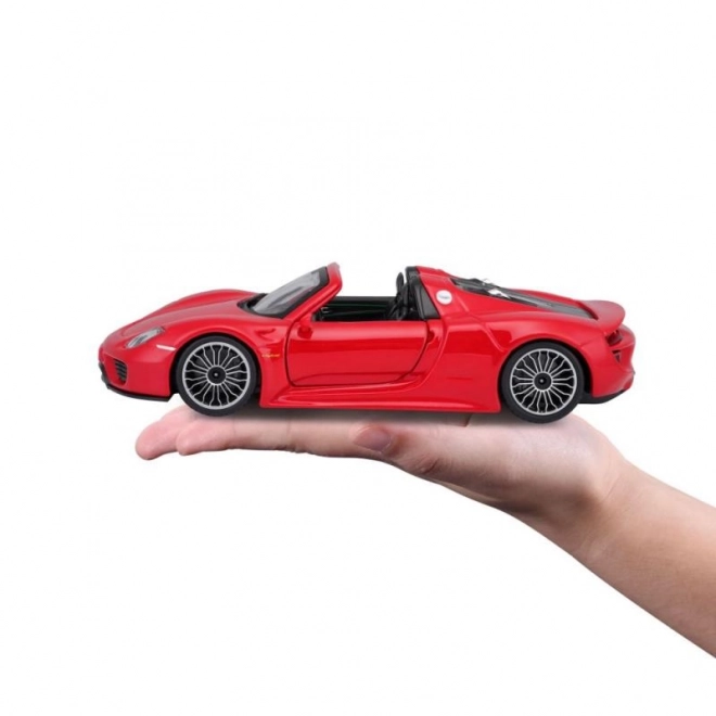 Metalen speelgoedauto Porsche 918 Spyder rood