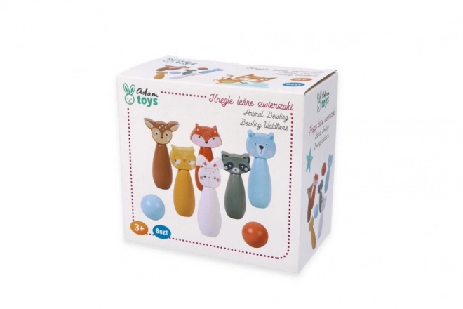 Houten kegels bosdieren