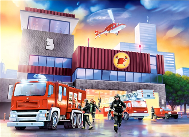 Puzzel 70 stukjes – brandweerkazerne