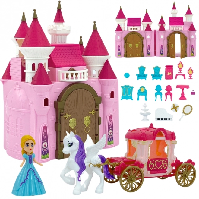 Interactief magisch kasteel met koets en accessoires