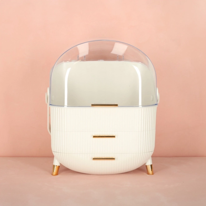 witte cosmetica-organizer met lades