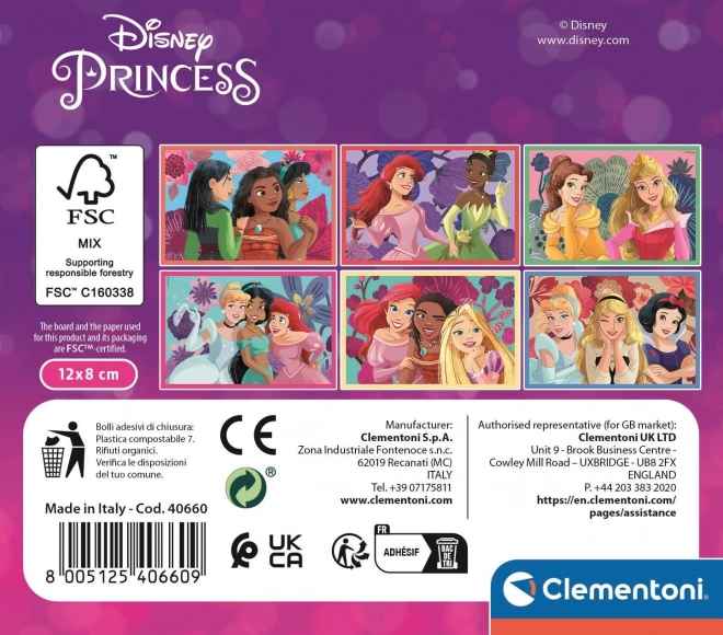 CLEMENTONI Beeldblokjes Disney prinsessen, 6 blokken