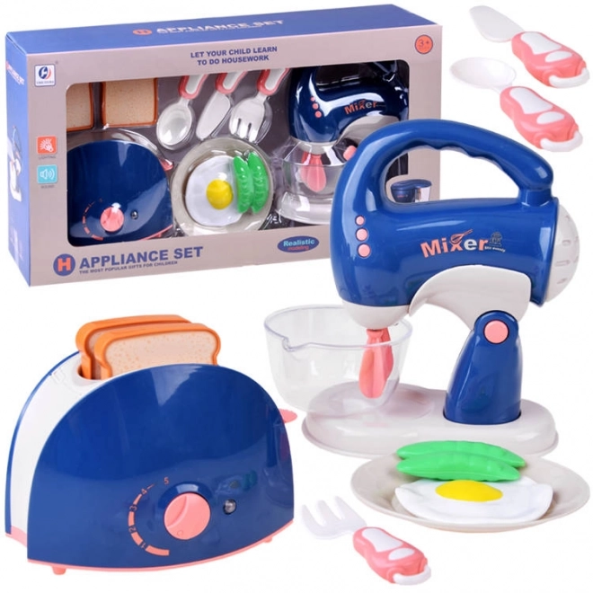 Kinderkeuken set met blender en broodrooster