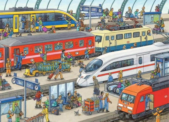 Puzzel Spoorwegstation 60 stukjes