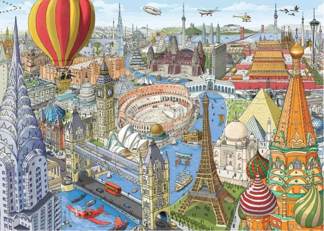 Puzzel Reis om de wereld in 80 dagen 1000 stukjes