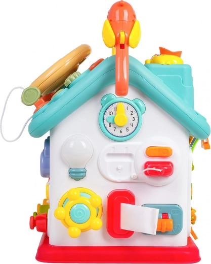 Klok, schakelaars en lampje