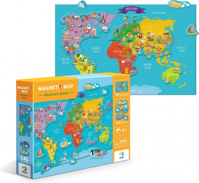 Magnetisch spel Wereldkaart