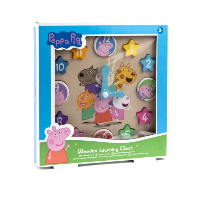 Houten educatieve klok Peppa Big