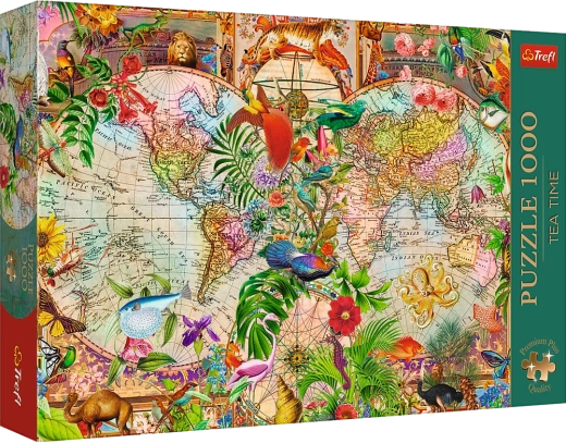 Trefl puzzel Tea Time: Antieke wereldkaart 1000 stukjes