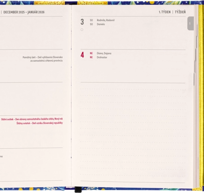 Wekelijkse magnetische agenda Citroenen 2026