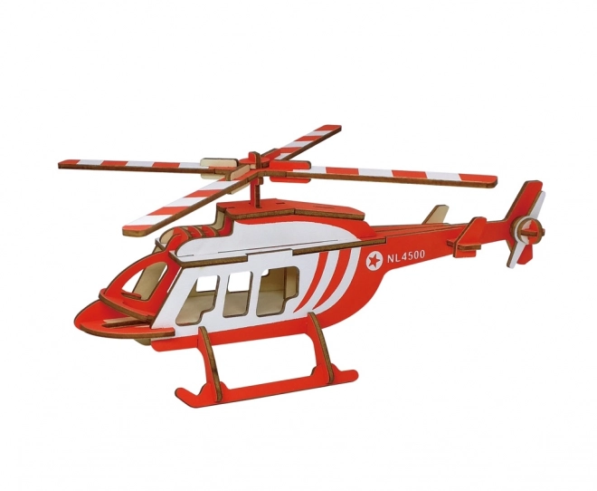 Woodcraft Houten 3D puzzel Transporthelikopter