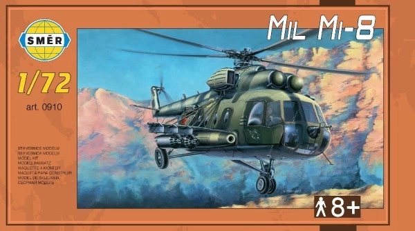 Model Mil Mi-8 1:72 25,5x29,5 cm in doos 34x19x6cm