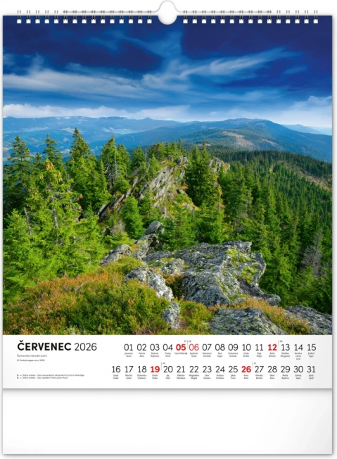 Muurkalender Šumava 2026