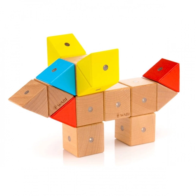 Houten magnetische blokken WABI 40 stuks
