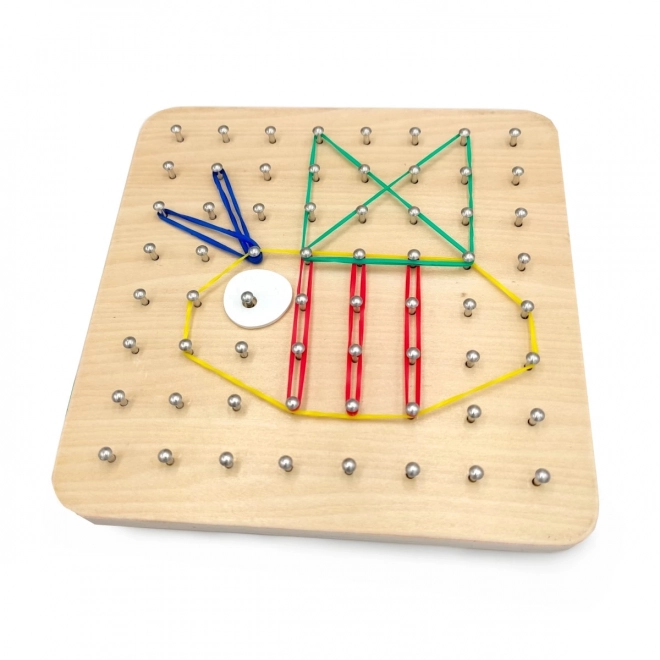 Houten bord voor creatieve creatie - Geoboard B. Toys