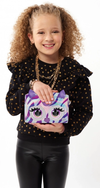 Metalen interactieve tas Purse Pets zebra
