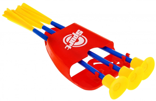 Boog voor kinderen (6+) Sportset 7 st. + Schijf + 4 pijlen + Koker + Richtvizier