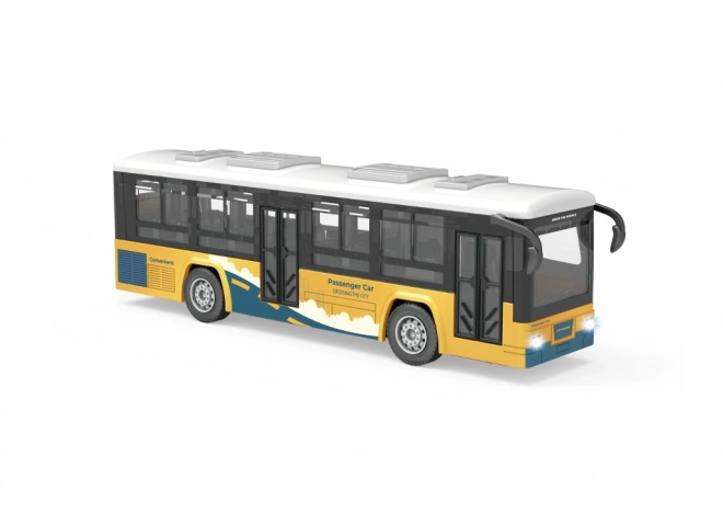 Gele bus met effecten