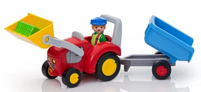 PLAYMOBIL® 1.2.3 6964 Tractor met aanhanger