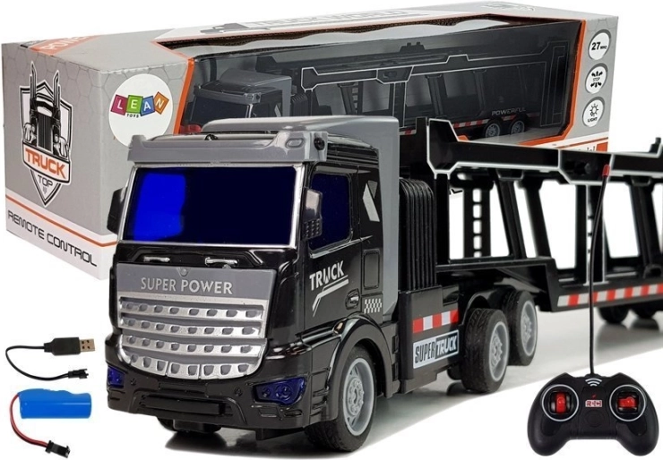 rc sleepwagencombinatie zwart 36 cm met LED-verlichting