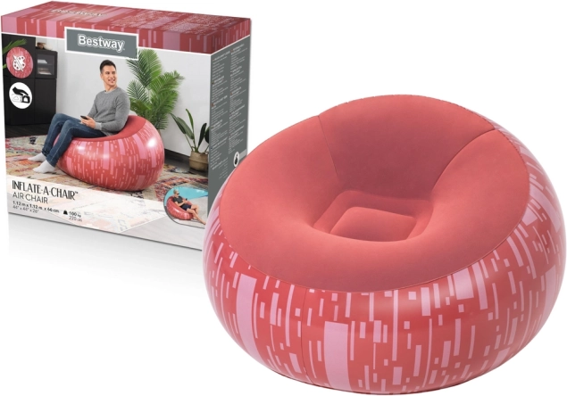 Bestway opblaasbare stoel rood