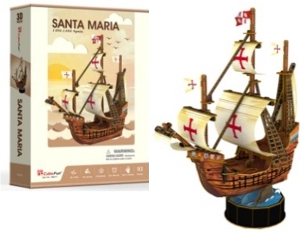 3D puzzel Schip Santa Maria van CubicFun
