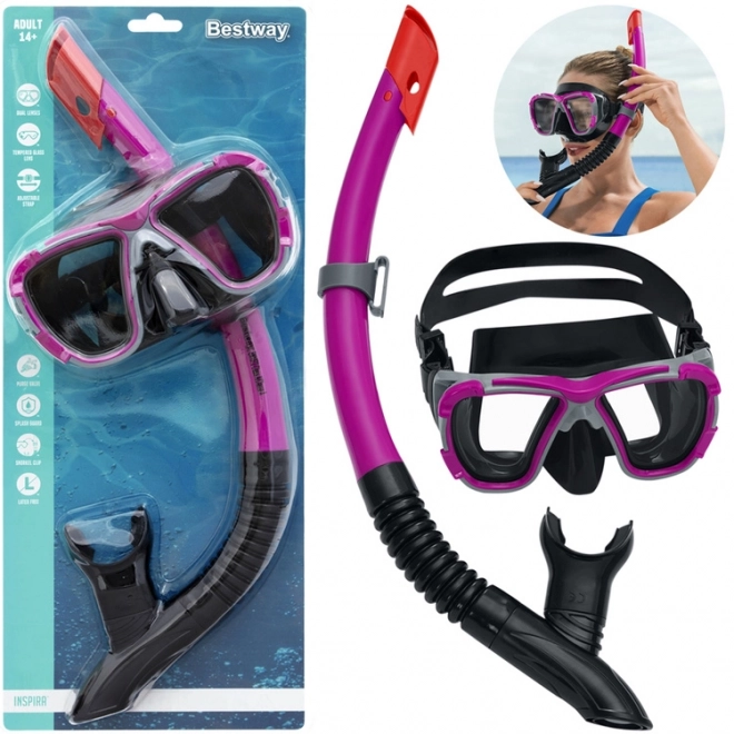 Bestway Snorkelset voor kinderen en volwassenen – Rood