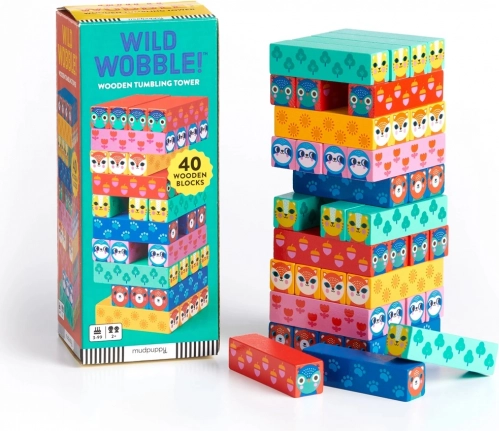 Houten toren WILD WOBBLE – dieren in de natuur
