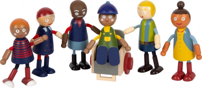 Small Foot Houten figuren familie met rolstoel