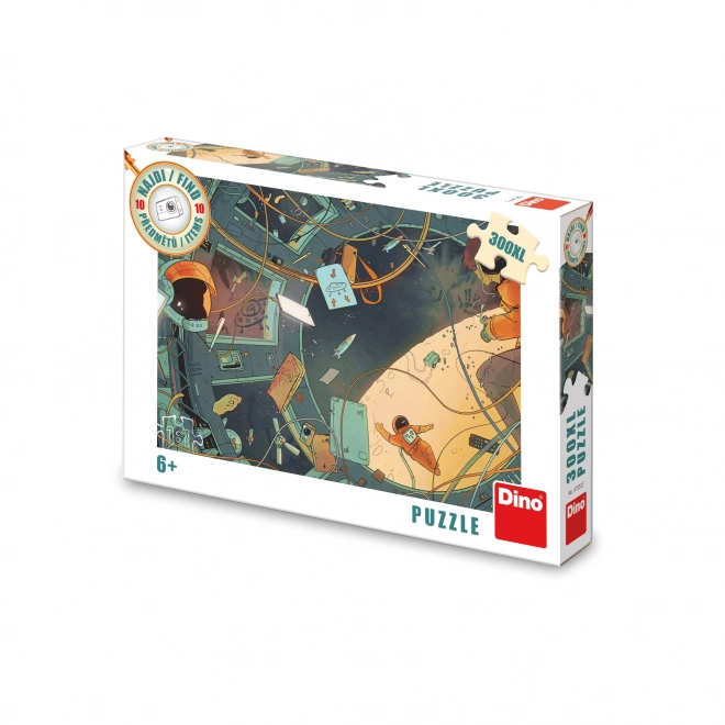 Puzzel Heelal - Vind 10 voorwerpen 47x33cm 300 stukken XL in doos 27x19x4cm