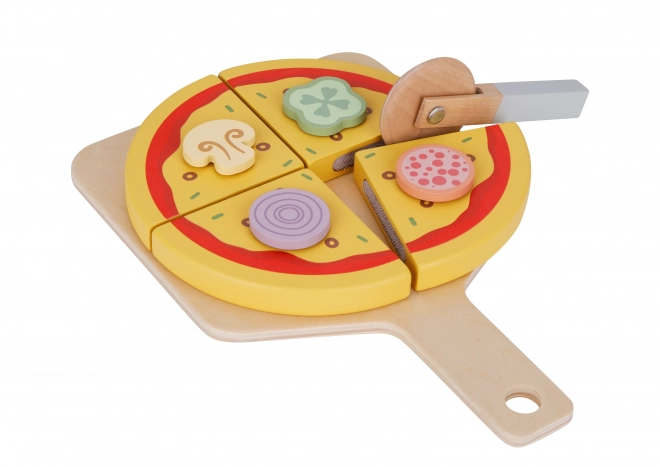 Tooky Toy houten pizza set met accessoires