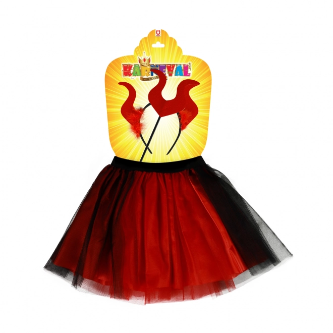 Schattig duiveltje kostuum met tutu rok en accessoires