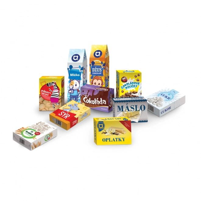 Mini winkelmandje met accessoires en leren
