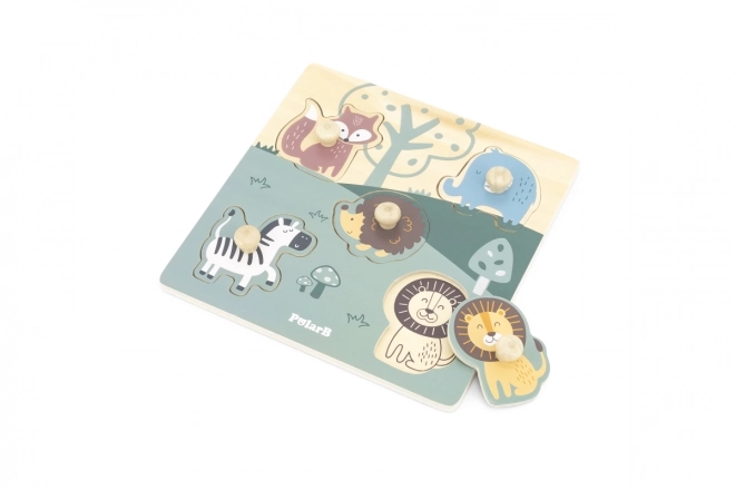 Houten insteekpuzzel - dieren