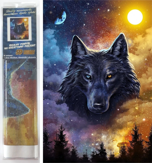 Norimpex Diamant Schilderen Donkere Wolf 30x40cm