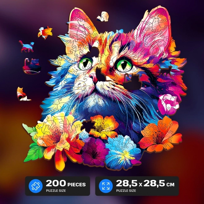 Houten puzzel Kat 200 stukjes