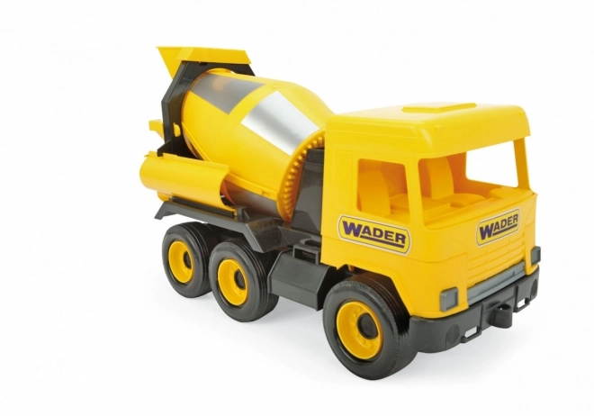 Gele betonmixer 38 cm Middle Truck in een doos
