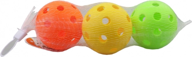 Gekleurde ballen voor kinderen 7 cm, 3 stuks in net