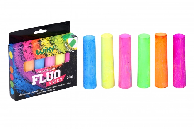 Stoepkrijt FLUO 6st