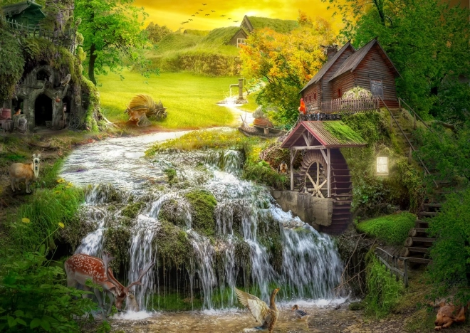 Puzzel ENJOY blokhut bij het betoverde beekje 1000 stukjes