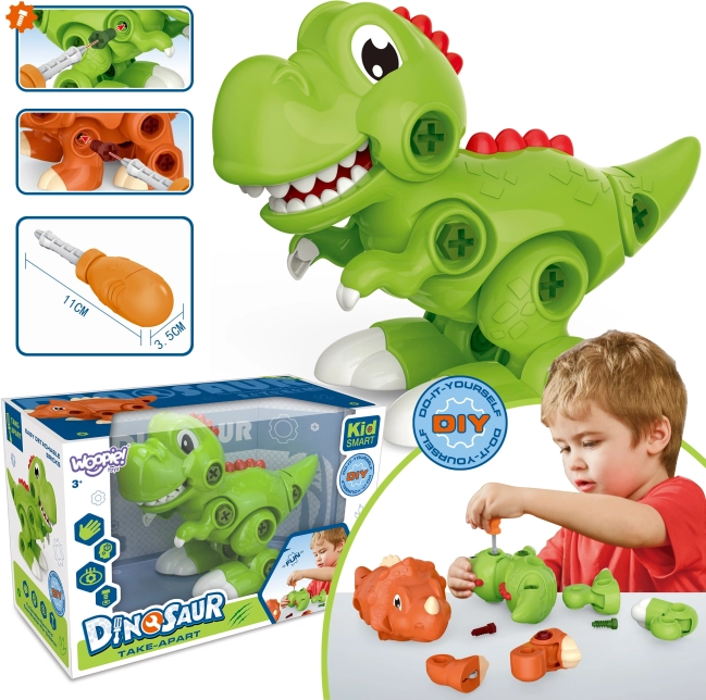 WOOPIE dinosaurus om te schroeven met schroevendraaier – bouwset Tyrannosaurus voor kinderen