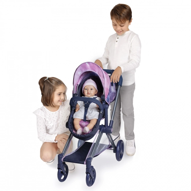 DeCuevas 81776 Opvouwbare poppenwagen 3 in 1 met tas Magic Bubble 2024 - 73 cm