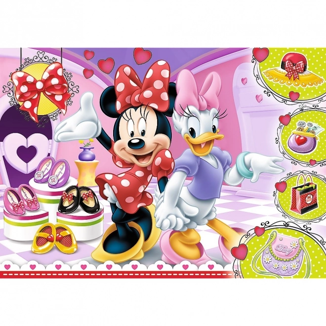 Puzzel 100 stukjes Minnie en Glitter