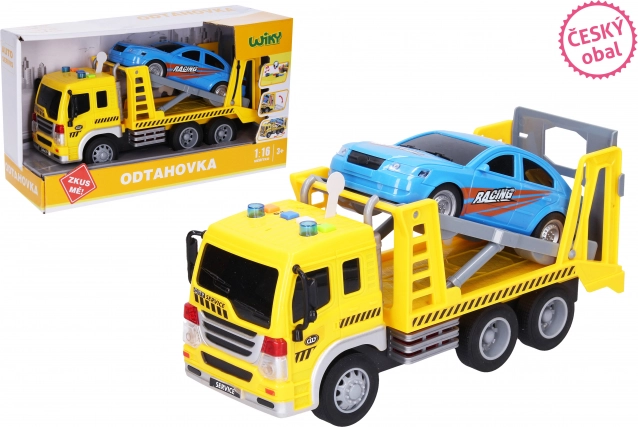 Trekker met auto en effecten 26x10x14 cm - Tsjechische verpakking