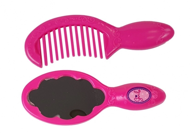 Cosmeticaset met accessoires Haardroger Stijltang roze
