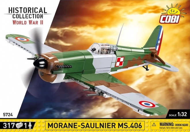 COBI 5724 II WW Morane-Saulnier MS.406, 1:32, 317 st, 1 f